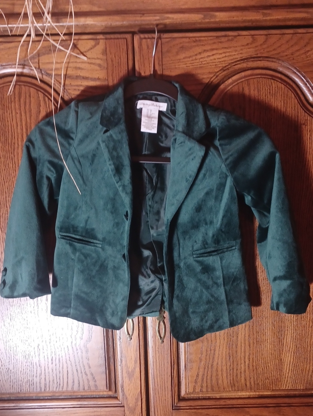 Tommy Bahama Dark Green Velvet Kids Blazer